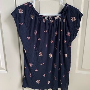 Blue Floral Shirt from the Loft